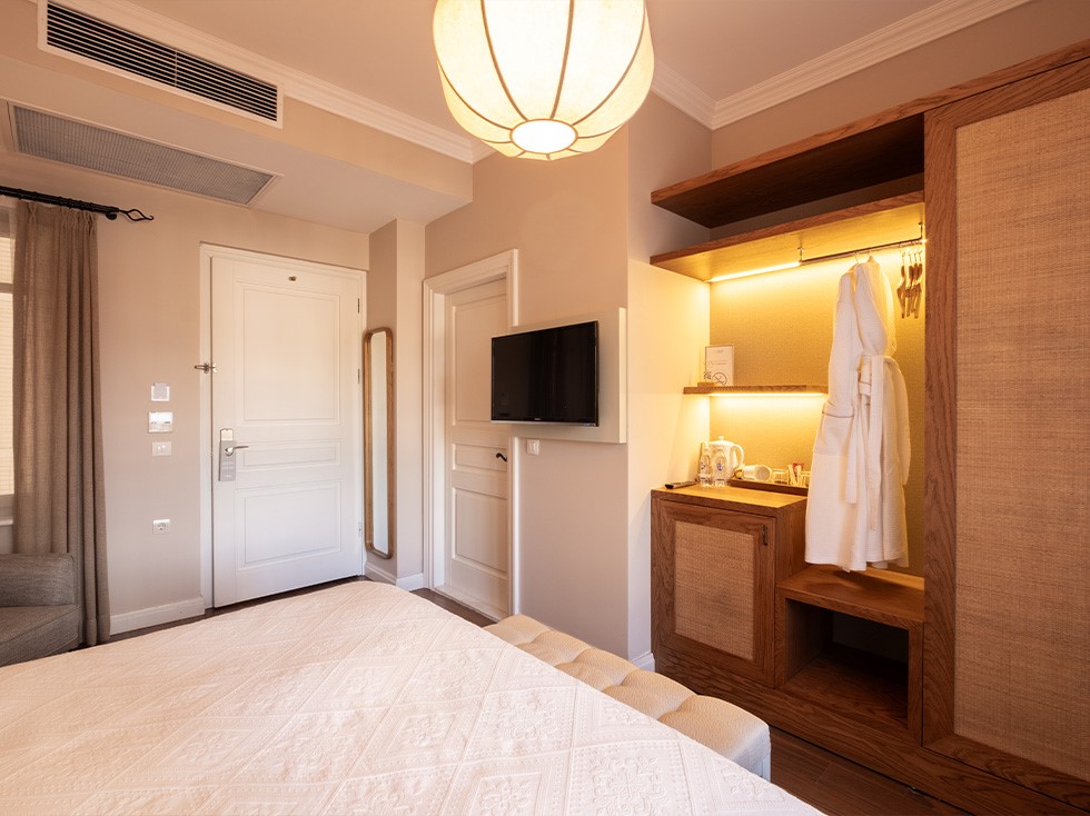 Alaçatı Viento Hotel oda 105 deluxe aydınlatma detayları