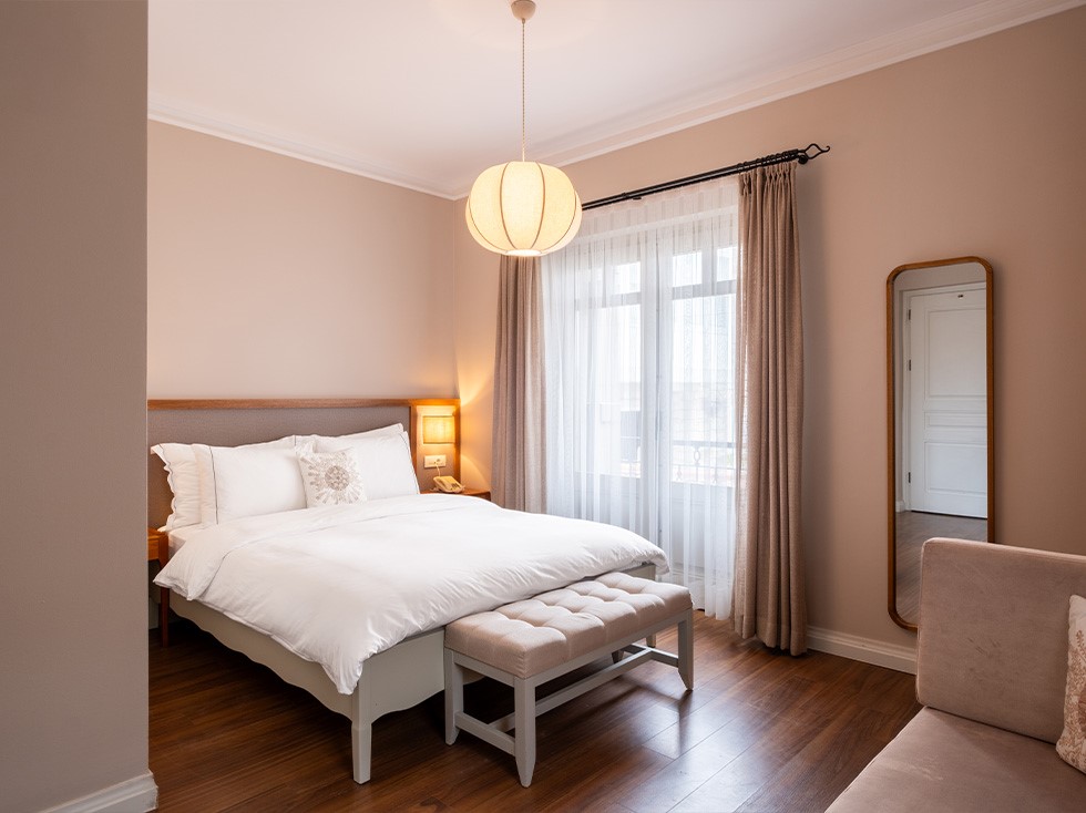 Alaçatı Viento Hotel oda 106 deluxe geniş açılı görünüm